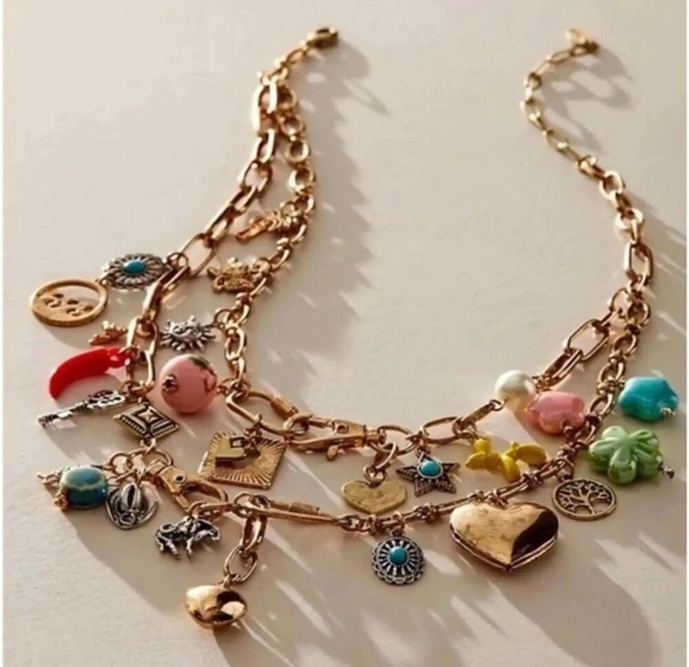 Free People Maxamillion "Eyes for You" Charm Necklace